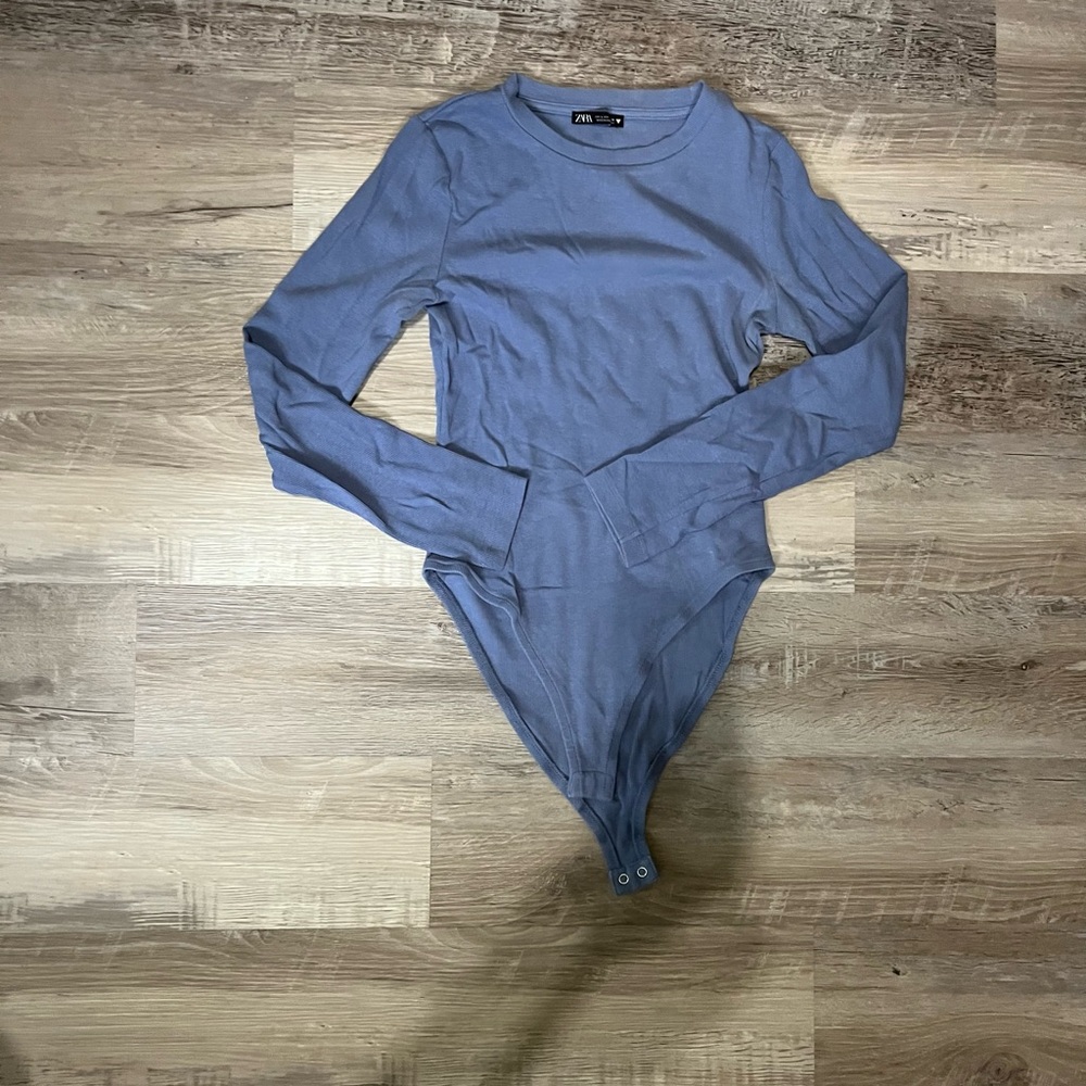 Zara, blue, bodysuit